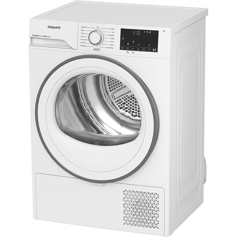 Hotpoint CHSD83MWWUK Freestanding 8kg Heat Pump Tumble Dryer with ColdGuard - White