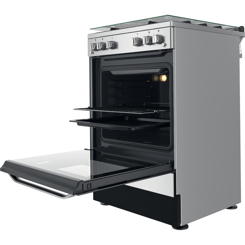 Hotpoint HS67G2PMX/UK Gas Single Cooker - Silver (Discontinued)