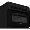 Hotpoint HTE5VCB Freestanding 50cm Electric Cooker with Ceramic Hob - Black Thumbnail