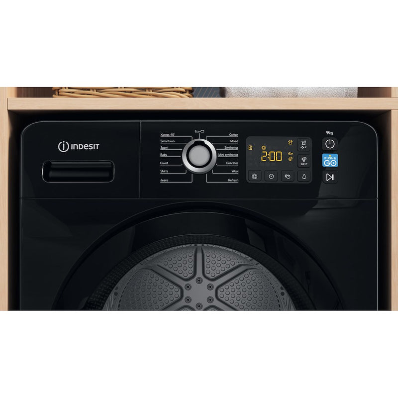 Indesit YT M11 92B X UK Freestanding 9kg Heat Pump Tumble Dryer - Black (Discontinued)