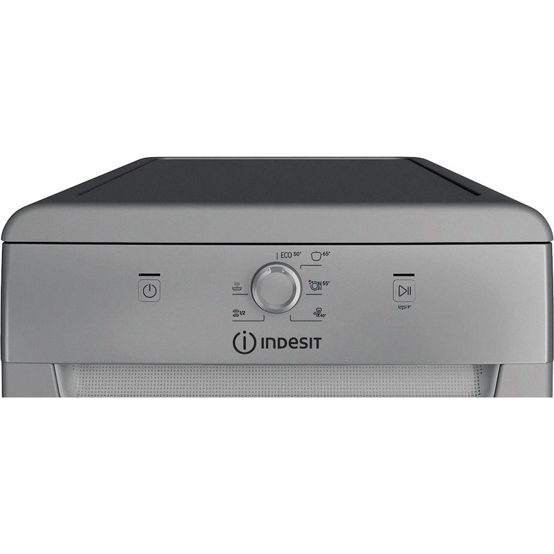 Indesit IN2FE10CS90SUK Freestanding 45cm Slimline Dishwasher with 10 Place Settings - Silver