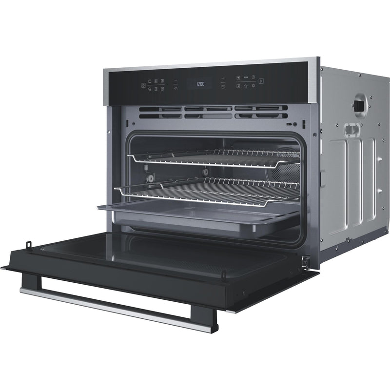 Hotpoint HCW6O7HTSXUKC Class 6 45cm Built-In Compact Oven with Microwave - Stainless Steel