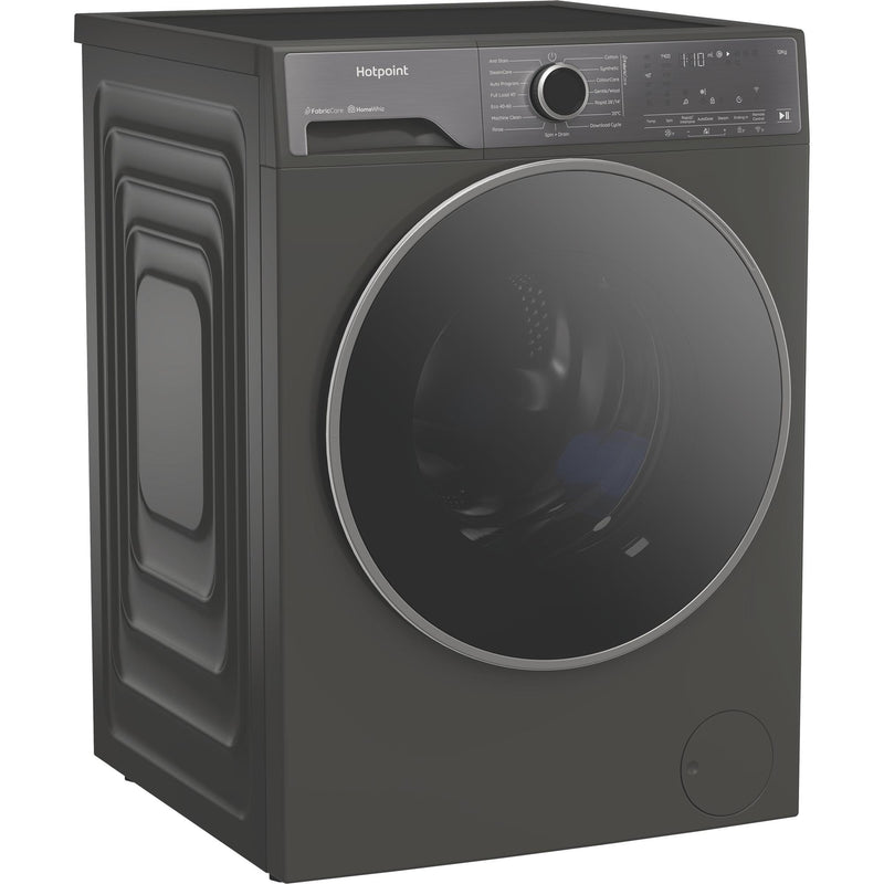 Hotpoint HP124GACAREUK 12kg 1400rpm Fabric Care Pro Washing Machine with HomeWhiz - Manhattan Grey