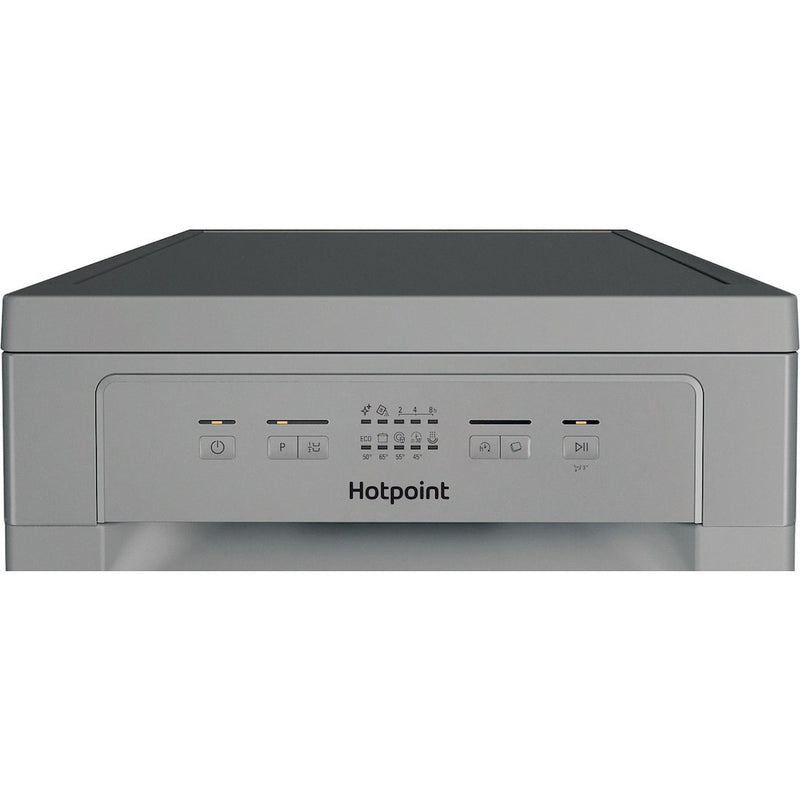 Hotpoint HP2FE10CS90SUK Freestanding 45cm Slimline Dishwasher with 10 Place Settings - Silver