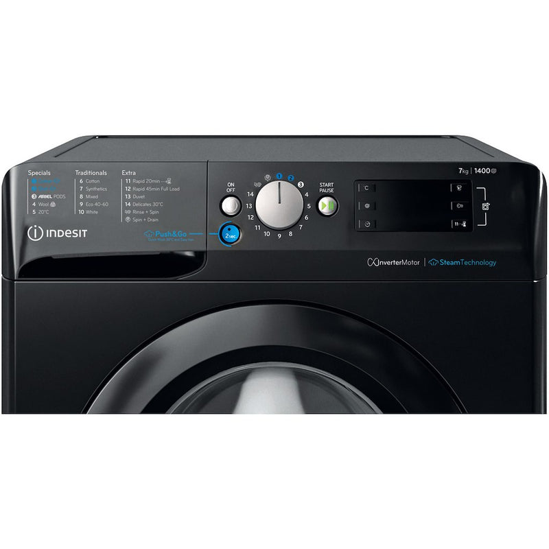 Indesit BWE 71496X KV UK Freestanding 7kg 1400rpm Washing Machine - Black (Discontinued)