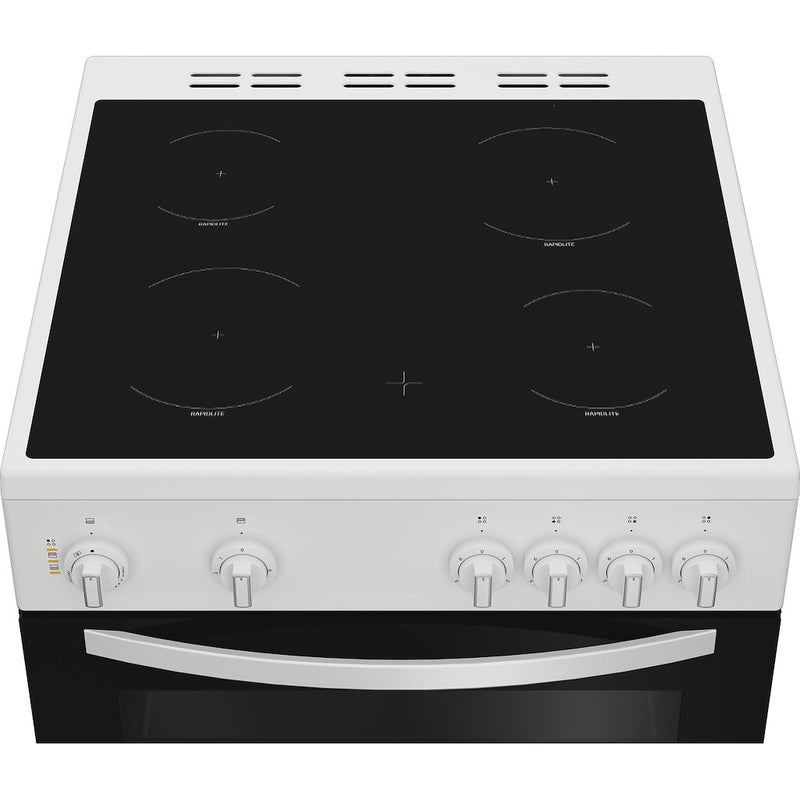 Indesit ITE6VMW Freestanding 60cm Electric Cooker with Ceramic Hob