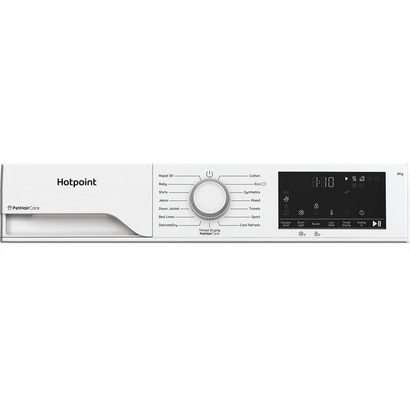 Hotpoint CHK83MWWUK 8kg Integrated Heat Pump Tumble Dryer with PetHairCare - White