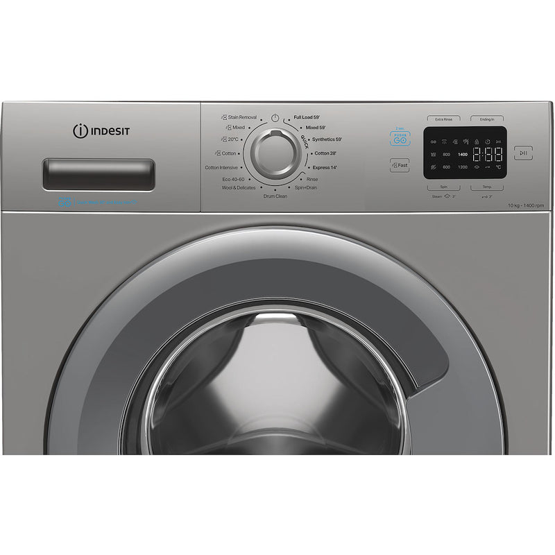 Indesit Push&Go IP 1046S PUSH&GO UK 10kg Washing Machine - Silver