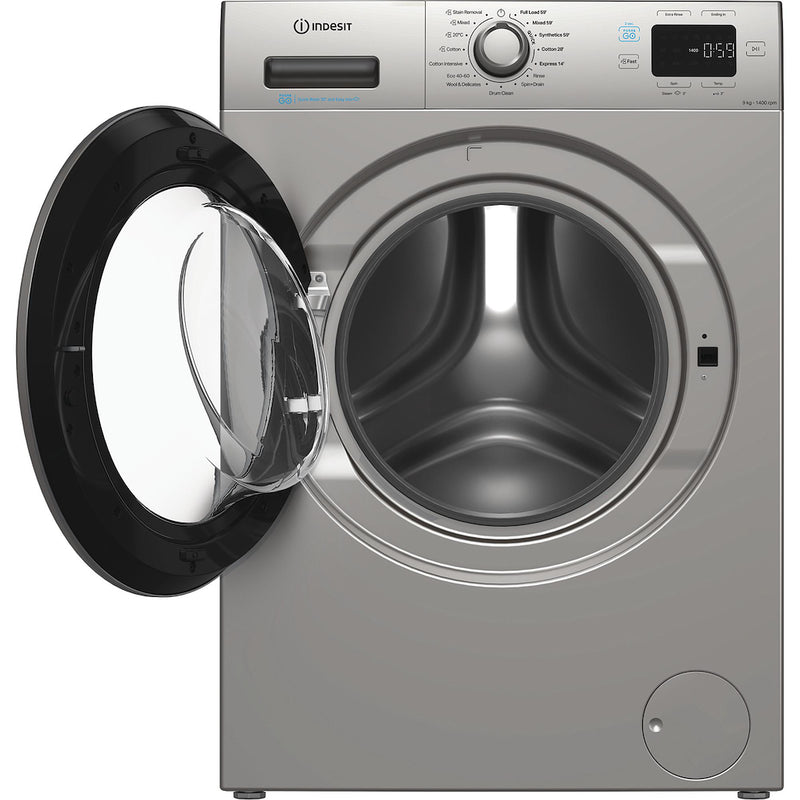 Indesit Push&Go IP 946S PUSH&GO UK 9kg Washing Machine - Silver