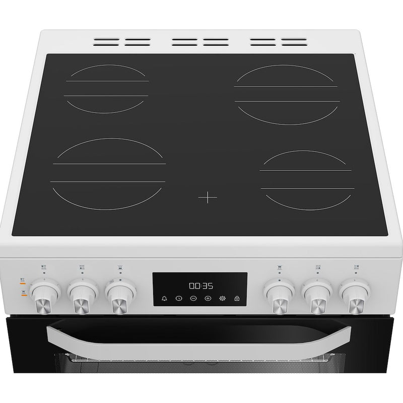 Hotpoint HDE6VDW 60cm Electric Cooker with Ceramic Hob - White