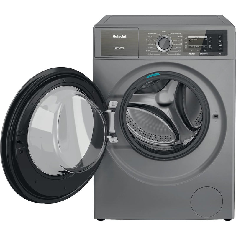 Hotpoint H8 99ADS GPOWER UK GentlePower 9kg 1400 rpm Washing Machine - Silver (Discontinued)