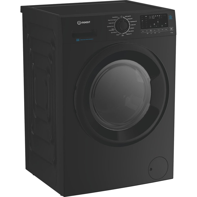 Indesit IDP9646BPUSHGOUK 9kg Wash 6kg Dry Push&Go Washer Dryer with Steam - Black