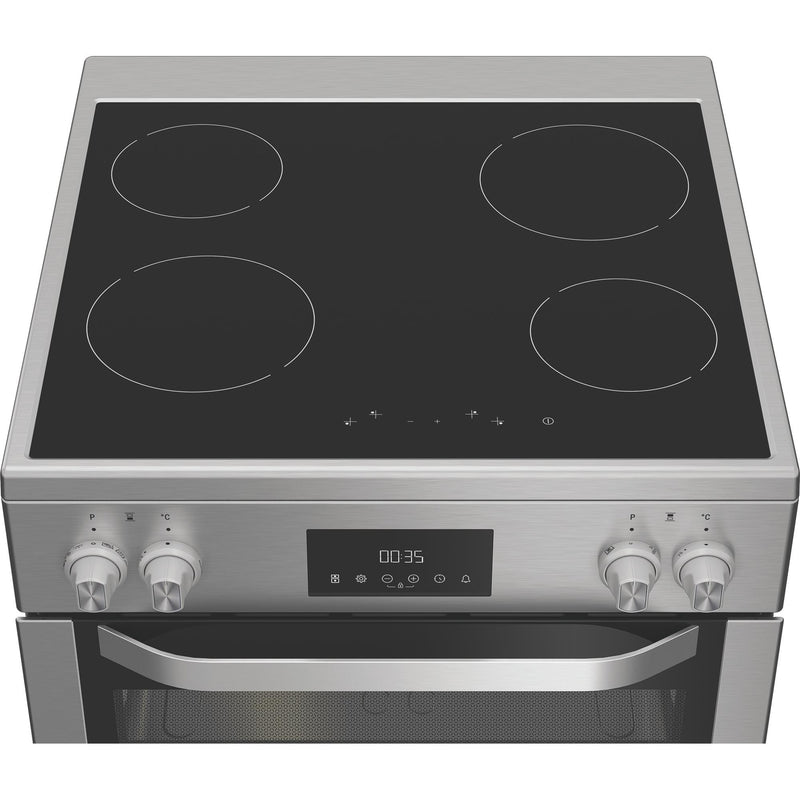 Hotpoint HDME6VDC2AX Multiflow 60cm Double Oven Electric Ceramic Cooker with Air Fry - Stainless Steel