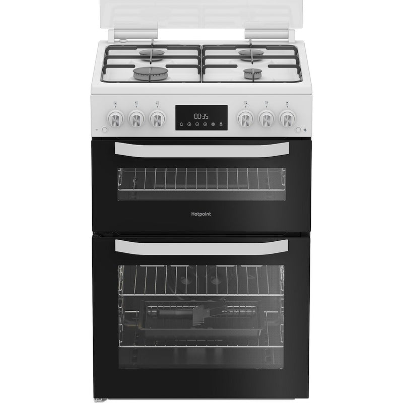 Hotpoint HTG6GDCW, 60cm Gas Cooker - White