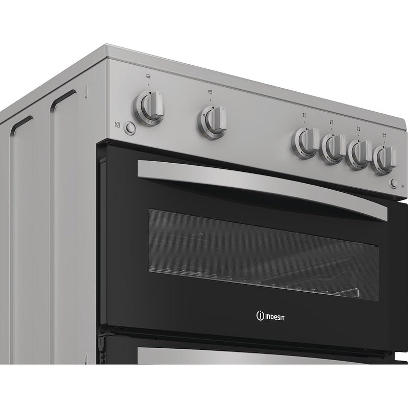 Indesit IDG6GS, 60cm Gas Cooker - Silver