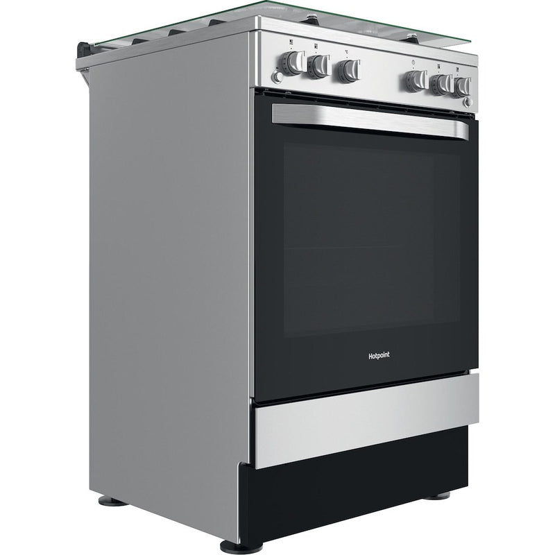 Hotpoint HS67G2PMX/UK Gas Single Cooker - Silver (Discontinued)