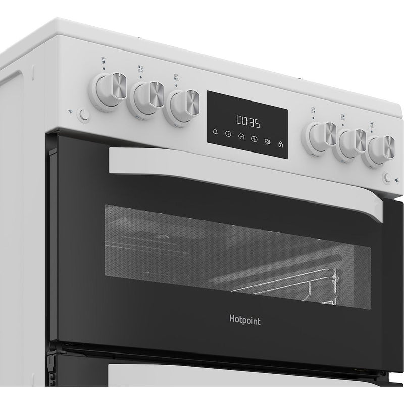 Hotpoint HTG6GDCW, 60cm Gas Cooker - White