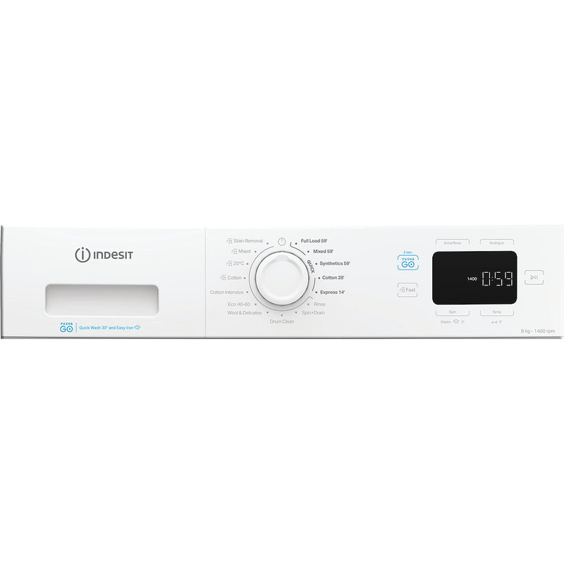 Indesit Push&Go IP 846 PUSH&GO UK 8kg Washing Machine - White