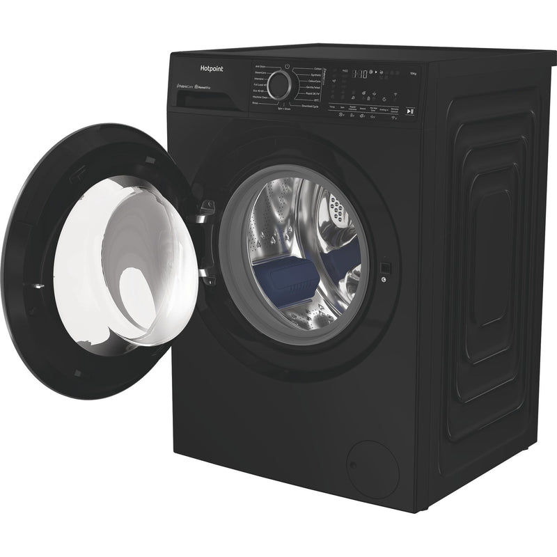Hotpoint HB103WBCAREUK Fabric Care Freestanding 10kg 1400rpm Washing Machine with HomeWhiz - Black