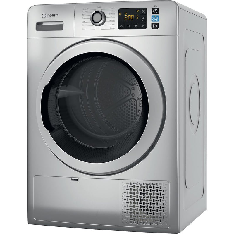 Indesit YT M11 82SS X UK Freestanding 8kg Heat Pump Tumble Dryer - Silver (Discontinued)