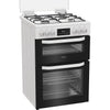 Hotpoint HDD6GDC2W Freestanding 60cm Dual Fuel Cooker with Double Oven - White Thumbnail
