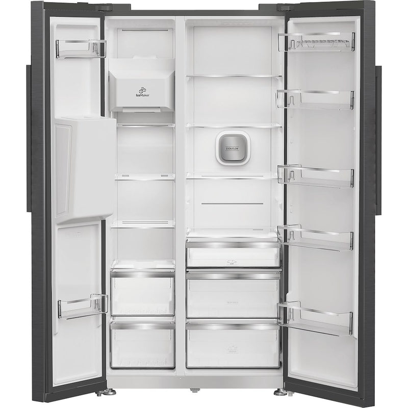 Hotpoint HPG2 6574W XBR5UK Dual No Frost American Fridge Freezer with FreshShield - Inox