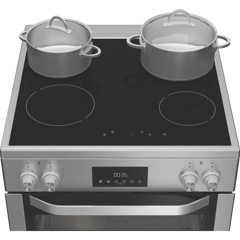 Hotpoint HDME6VDC2AX Multiflow 60cm Double Oven Electric Ceramic Cooker with Air Fry - Stainless Steel