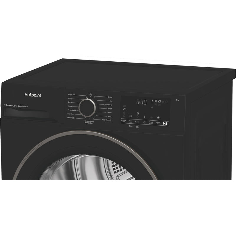 Hotpoint CHSD83MBBUK Freestanding 8kg Heat Pump Tumble Dryer with ColdGuard - Black
