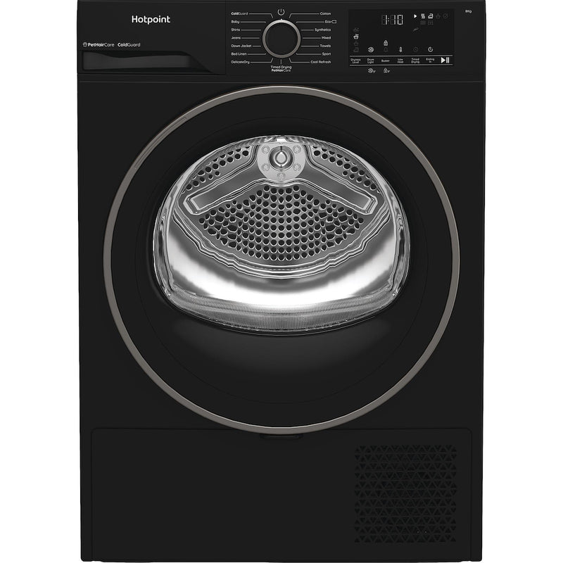 Hotpoint CHSD82MBBUK 8kg Heat Pump Tumble Dryer with Pet Hair Care