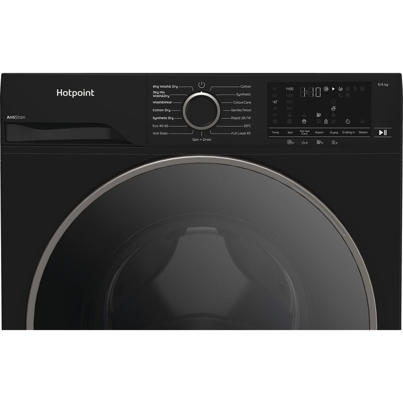 Hotpoint HBD9681BANTISTAINUK 9kg Wash 6kg Dry AntiStain Washer Dryer - Black