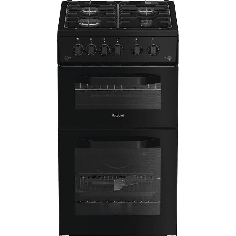 Hotpoint Hotpoint HTG5GCB Freestanding 50cm Gas Cooker - Black