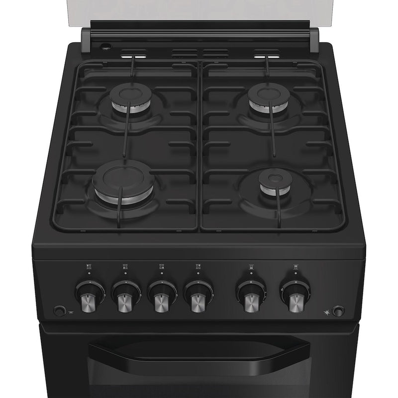 Hotpoint HDG5GCB Freestanding 50cm Gas Double Cooker - Black