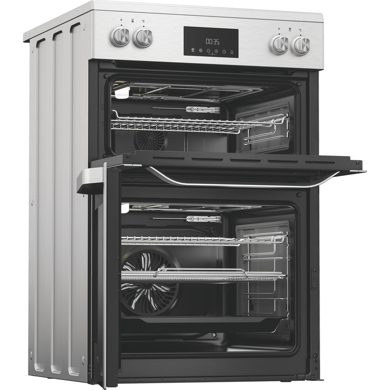 Hotpoint HDME6VDC2AX Multiflow 60cm Double Oven Electric Ceramic Cooker with Air Fry - Stainless Steel