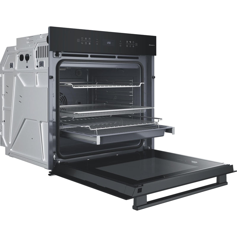 Hotpoint HOI68PT1SBUKC Class 6 60cm Built-In Single Pyrolytic Oven with ActiveMultiflow and Air Fry - Black