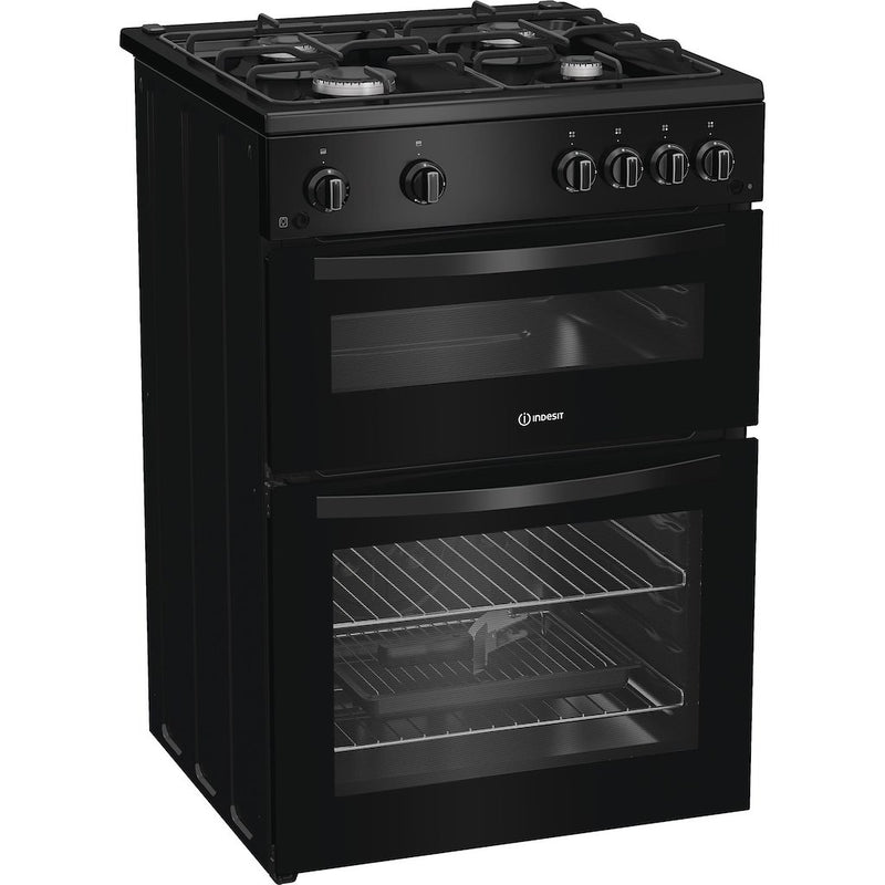 Indesit ITG6GB 60cm Gas Twin Cooker - Black