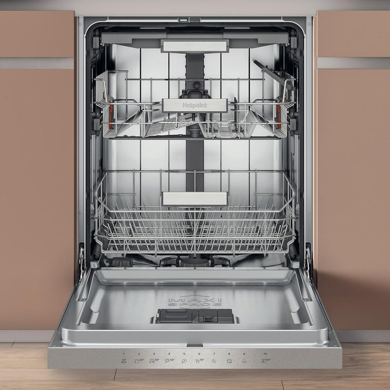 Hotpoint H5PC15M6UK 60cm Semi-Integrated Dishwasher - Stainless Steel