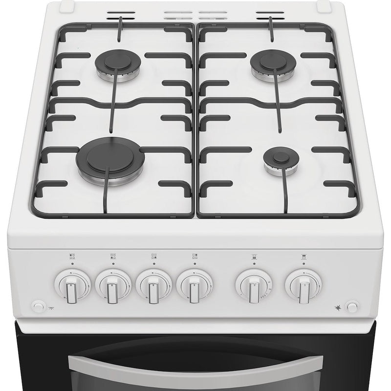 Indesit ITG5GMW Freestanding 50cm Gas Double Cooker - White