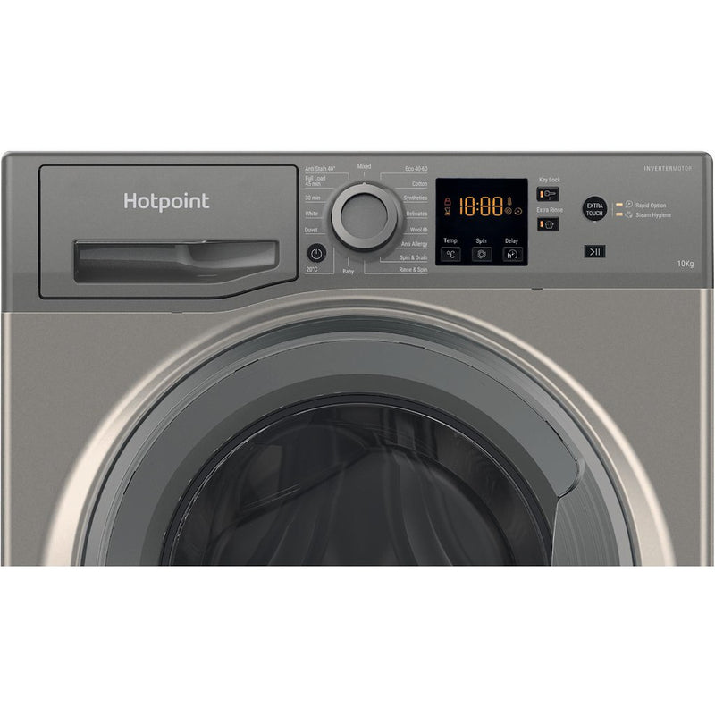 Hotpoint NSWM 1046 GG UK Anti-Stain 10kg 1400rpm Washing Machine - Graphite