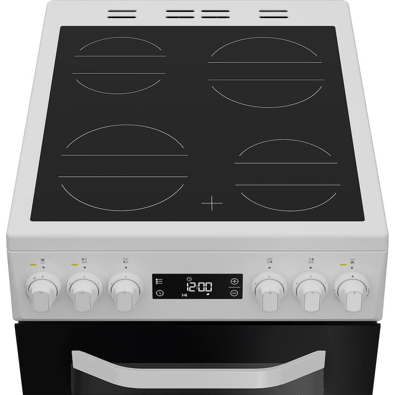 Hotpoint HDE5VDCW 50cm Electric Cooker with Ceramic Hob - White