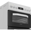 Hotpoint HDE5VDCW 50cm Electric Cooker with Ceramic Hob - White Thumbnail
