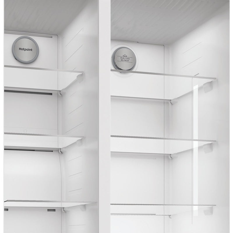 Hotpoint HPG26583WXP4UK Freestanding American Fridge Freezer with FreshShield - Inox