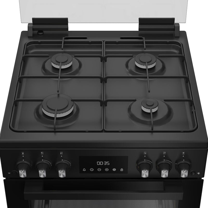 Hotpoint HDG6GDCB Freestanding 60cm Gas Double Cooker - Black (Discontinued)