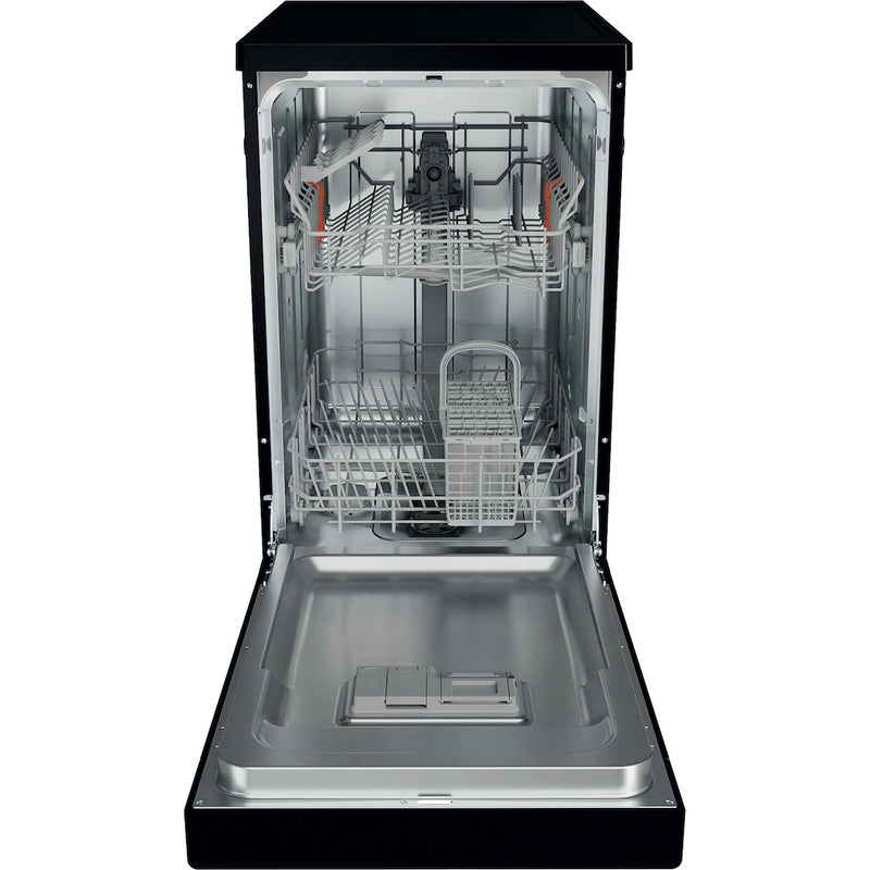 Hotpoint HP2FD10CS90BUK 10 Place Setting Freestanding Slimline Dishwasher with Rapid Wash - Black