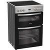 Indesit IDE6VDCS1 60cm Electric Double Cooker with Ceramic Hob - Silver Thumbnail