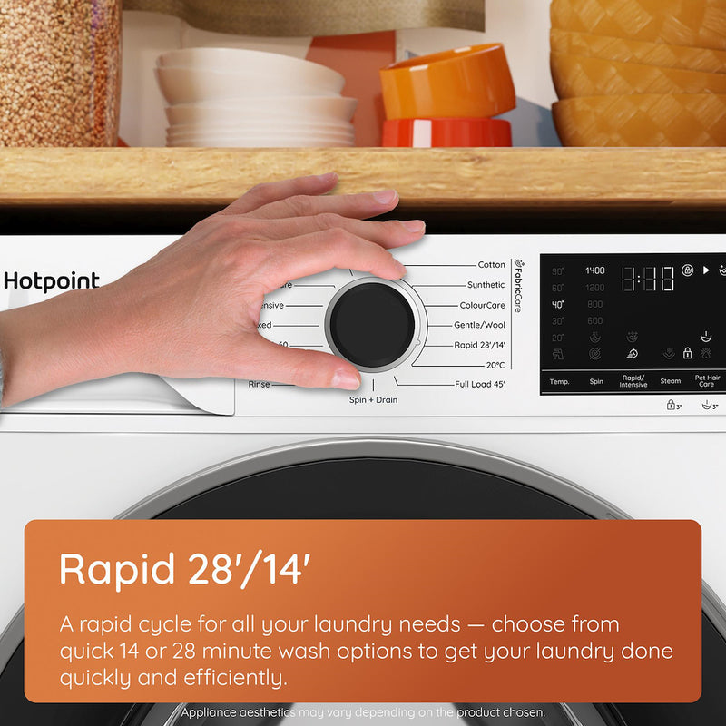 Hotpoint HP105ACAREUK Fabric Care Pro Freestanding 10kg 1400rpm Washing Machine with HomeWhiz