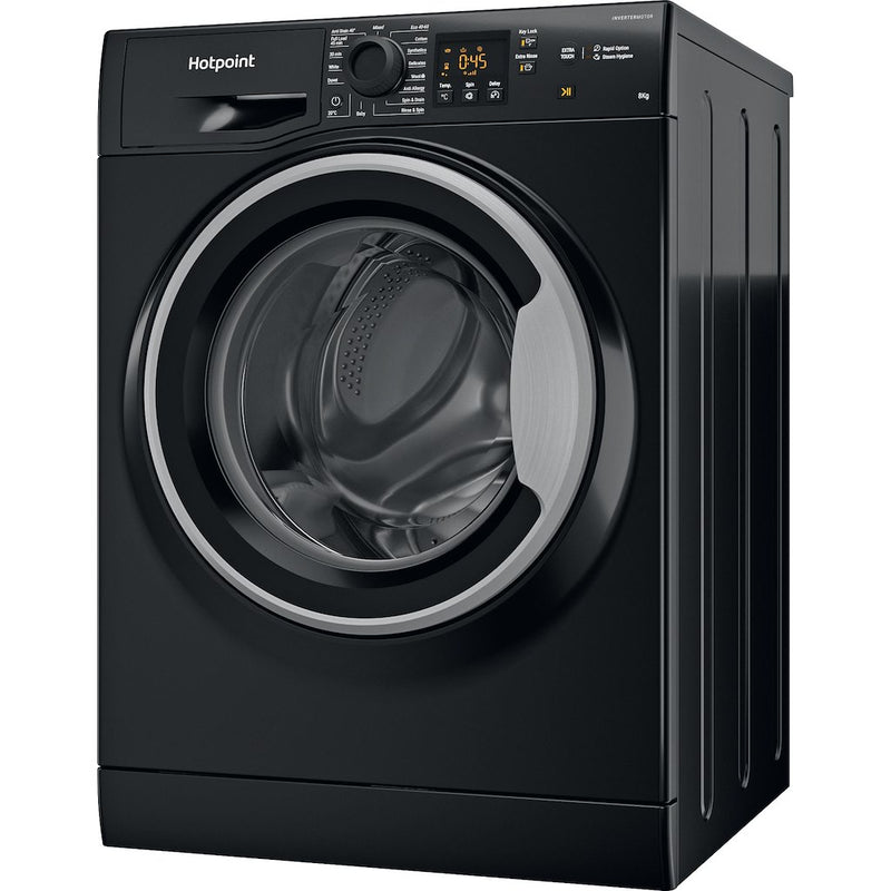 Hotpoint NSWM 864C BS UK N Black 8kg Freestanding Washing Machine