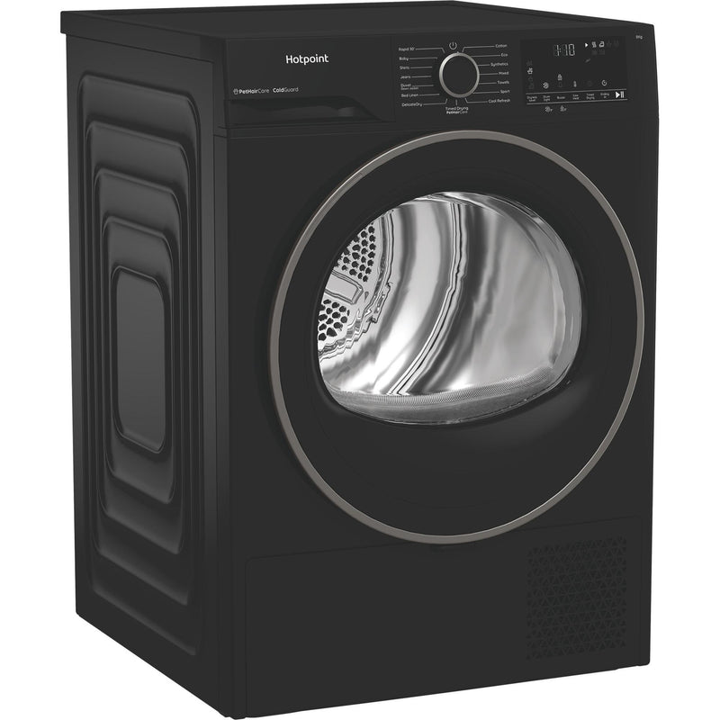 Hotpoint CHSD84MBBUK Freestanding 8kg Heat Pump Tumble Dryer with ColdGuard - Black