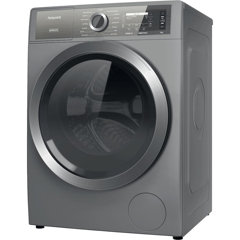 Hotpoint H8 99ADS GPOWER UK GentlePower 9kg 1400 rpm Washing Machine - Silver (Discontinued)