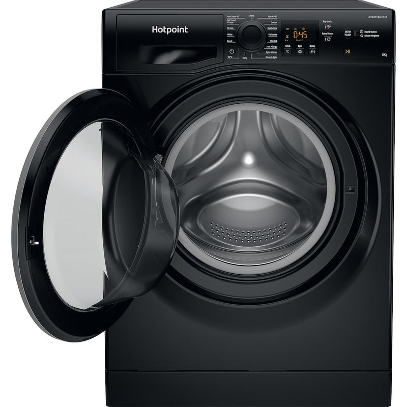 Hotpoint NSWM 864C BS UK N Black 8kg Freestanding Washing Machine