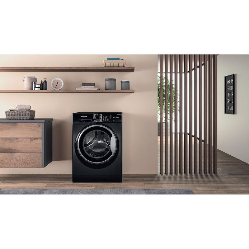 Hotpoint NSWM 864C BS UK N Black 8kg Freestanding Washing Machine